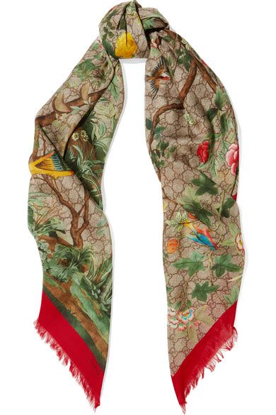 gucci tian scarf|net a porter gucci scarves.